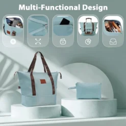 FURNIinspire Bag And Luggage Sets 3 Piece Carry On Luggage Sets, Lightweight Hard Shell Suitcase With Wheel, Bag Set, Blue, 8.9"*13.6"*21.3" -Home Haven Furniture Store GUEST 012a3d8f 5d82 49c9 afb8 f0908a4a5b85