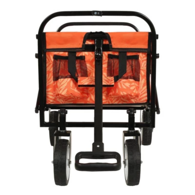 FURNIinspire Outdoor Serving Carts Minimeetall Collapsible Foldable Wagon Cart Utility Wagon Grocery Cart 225lbs, Orange, 35.04"*22.44"*38.58" 3 FURNIinspire Outdoor Serving Carts Minimeetall Collapsible Foldable Wagon Cart Utility Wagon Grocery Cart 225lbs, Orange, 35.04"*22.44"*38.58"