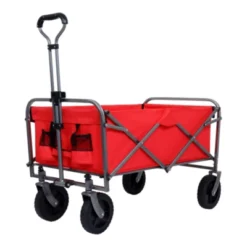 FURNIinspire Outdoor Serving Carts Collapsible Folding Wagon 300L Collapsible Wagon With Tailgate All-Terrain Wheels, Red, 35.43"*21.85"*39.17" -Home Haven Furniture Store GUEST 034de8e0 e382 4c9a 8685 a0696456f1e1