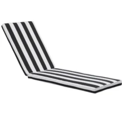 FURNIinspire Outdoor Seat Cushions Patio Lounge Chair Cushion Replacement, Black And White Stripes Cushion, Multicolored, 74.4"*22.05"*2.76" -Home Haven Furniture Store GUEST 047a5138 45b0 4894 a671 8ae3077b59db