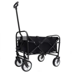 FURNIinspire Outdoor Serving Carts 225lbs Collapsible Foldable Wagon Cart Beach Wagon Utility Cart For Sports Gardeing, Black, 25.98"*17.32"*37.4" -Home Haven Furniture Store GUEST 0486d473 8057 48d3 bbe4 9f8b70fa827e