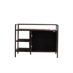 FURNIinspire Cat Litter Box Furniture With A Barn Door Hidden Litter Box With Open Storage Spaces,30.3"*21.2"*23.2"