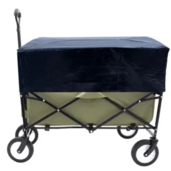 FURNIinspire Outdoor Serving Carts 360lbs Foldable Wagon Cart Beach Wagon Utility Cart Wagon Grocery Cart For Fishing, Green, 35.04"*21.65"*38.98"