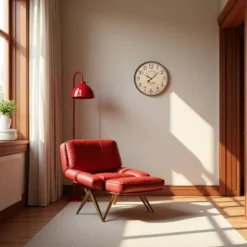 FURNIinspire Wall Clocks Living Room Modern Round Hanging Clock Aged Timepiece Vintage Wall Decor For Bedroom, Office, Brown, 20"*20"*1.75" -Home Haven Furniture Store GUEST 08e9d9fc a0d4 4a13 8acc a7531c23cffc