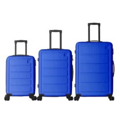 FURNIinspire Bag And Luggage Sets Hard Shell 3 Piece Suitcase Set, Travel Luggage Business Suitcases With Wheels, Blue, 19.88"*10.63"*29.92" -Home Haven Furniture Store GUEST 0b47e3f1 1cc9 4cd3 8992 ad09622371fd