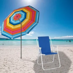 FURNIinspire Outdoor Portable Chair Sturdy Portable Design For Relaxation And Outdoor Activities, Blue, 19.09"*17.32"*29.53" -Home Haven Furniture Store GUEST 0ddf3ac7 2715 40e5 9d14 df36e583b17d