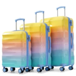 FURNIinspire Bag And Luggage 3 Piece Sets Carry On Luggage, Travel Luggage Set Hard Shell Suitcases With Wheels, Multicolored, 12.2"*19.7"*30.1" 11 FURNIinspire Bag And Luggage 3 Piece Sets Carry On Luggage, Travel Luggage Set Hard Shell Suitcases With Wheels, Multicolored, 12.2"*19.7"*30.1" -Home Haven Furniture Store GUEST 0e3794a0 ac3e 4592 be0d 9a7d7abc6650