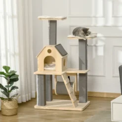 FURNIinspire Cozy-House Cat Tree For Indoor Cats With Pillow-Covered Perches, Spinning Toy, Modern Climbing Activity Cat Tower, 27.5"*19.8"*49.3" 9 FURNIinspire Cozy-House Cat Tree For Indoor Cats With Pillow-Covered Perches, Spinning Toy, Modern Climbing Activity Cat Tower, 27.5"*19.8"*49.3" -Home Haven Furniture Store GUEST 1070f3ba f330 494e 9278 fb3b4420ec0f