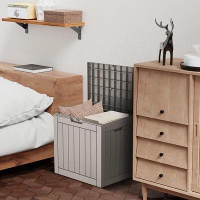 FURNIinspire Deck Boxes Outdoor Storage Box, 30 Gallon Deck Box, Weather-Resistant Deck Box Indoor And Outdoor Use, Light Brown, 17“*22”*21“ 3 FURNIinspire Deck Boxes Outdoor Storage Box, 30 Gallon Deck Box, Weather-Resistant Deck Box Indoor And Outdoor Use, Light Brown, 17“*22”*21“