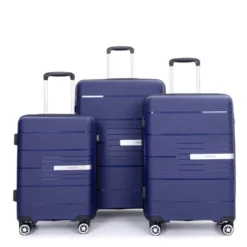 FURNIinspire Bag And Luggage Sets 3 Piece Travel Suitcase Set With Spinner Wheels, Stylish Lightweight Carry On Luggage, Blue, 18.9"*11.77"*28.94" -Home Haven Furniture Store GUEST 11983139 8560 4623 bc1d c9a0ca36268e