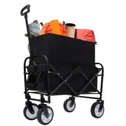 FURNIinspire Outdoor Serving Carts Minimeetall Extention ExCollapsible Foldable Wagon Cart Beach Wagon Heavy Duty Cart, Black, 25.98"*17.32"*37.4" -Home Haven Furniture Store GUEST 120ea885 c2b1 422c 85f9 0f2f7f1c3bb7