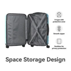 FURNIinspire Bag And Luggage Sets 3 Piece Travel Hard Shell Luggage, Lightweight Rolling Suitcases With Wheels, Blue, 20.87"*11.61"*30.31" -Home Haven Furniture Store GUEST 126cdf7c e04c 4d9f 84c5 29971cc6d0d8
