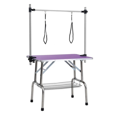 FURNIinspire Pet Grooming Tools Foldable Pet Grooming Table For Pet Large Dogs And Cats With Adjustable, Bathing Station, Purple, 48"*23.6"*65.5" 4 FURNIinspire Pet Grooming Tools Foldable Pet Grooming Table For Pet Large Dogs And Cats With Adjustable, Bathing Station, Purple, 48"*23.6"*65.5" - Image 2