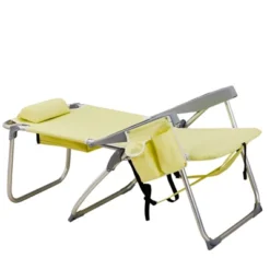FURNIinspire Outdoor Portable Chair Patio Folding Chairs 5 Position Recline With Extra Storage For Backyard, Beach, Yellow, 24.8"*27.56"*38.98" -Home Haven Furniture Store GUEST 15a2da4e e3d6 418e 8b58 91bd1339d094