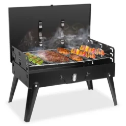 FURNIinspire Outdoor Grills, Griddles And Smokers 3 Level Adjustable Outdoor BBQ With Wind Guard Tools For Camping, Picnics, Black, 17.7"*11.02"*3.1" -Home Haven Furniture Store GUEST 16530be8 3762 4085 b38e ed24e416959f