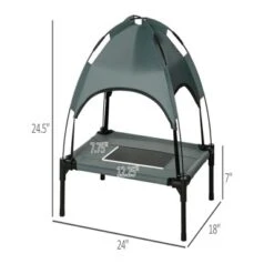 FURNIinspire Pet Beds Elevated Portable Dog Cot Pet Bed With UV Protection Canopy Shade, 24 Inch, Gray, 24.00"*18.00"*24.50" 10 FURNIinspire Pet Beds Elevated Portable Dog Cot Pet Bed With UV Protection Canopy Shade, 24 Inch, Gray, 24.00"*18.00"*24.50" -Home Haven Furniture Store GUEST 18e255f8 ec80 4bee 9bdf 0b88bd255d62