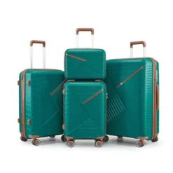 FURNIinspire Bag And Luggage Sets 4 Piece Expandable Lightweight Rolling Suitcase Set Stylish Travel Luggage With Wheels, Green, 12.6"*18.5"*29.5" -Home Haven Furniture Store GUEST 19425869 5e5d 40c6 b94d a7b71389d75d