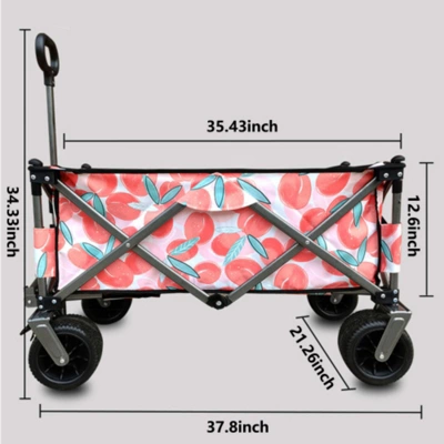 FURNIinspire Outdoor Serving Carts Utility Park Garden Cart Tool Customized Color Folding Camping Trolley Outdoor Picnic, Pink, 37.8"*21.2"*34.45" 4 FURNIinspire Outdoor Serving Carts Utility Park Garden Cart Tool Customized Color Folding Camping Trolley Outdoor Picnic, Pink, 37.8"*21.2"*34.45" - Image 2