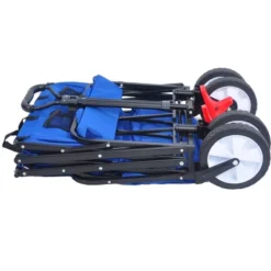FURNIinspire Wheelbarrows And Lawn Carts Folding Wagon Collapsible Outdoor Utility Wagon, Lawn Car With Adjustable Handles, Blue, 53“*20"*43" -Home Haven Furniture Store GUEST 1c44d93f 6756 4faa a2c2 071529f4f159