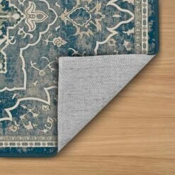 FURNIinspire Floor Mats Home 3 Piece Kitchen Rug Machine Washable Floor Mat For Living Room, Vintage Carpet, Non Slip, Blue, 60"*20" -Home Haven Furniture Store GUEST 1f6995cb 03e5 4a73 8b23 0fa1f2936d6e