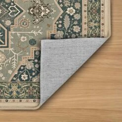 FURNIinspire Floor Mats Home 3 Piece Kitchen Rug Machine Washable Floor Mat For Living Room, Vintage Carpet, Non Slip, Green, 60"*20" -Home Haven Furniture Store GUEST 1f8e4a5b 5271 458d a8d9 dd206a682b64