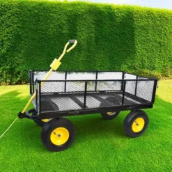 FURNIinspire Wheelbarrows And Lawn Carts Large Garden Cart For Transportation, Ideal For Outdoor Activities, Yellow And Black, 55“*24"*44.5" -Home Haven Furniture Store GUEST 1fdfbeb9 0605 439b 9029 ef1196a0e38f