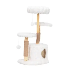 FURNIinspire Pet Tower Modern Cat Tree, Natural Branch Cat Tower, Luxury Cat Condo, Indoor Cat Furniture, Kitten Cat Gift, White, 34"*17.72"*41.73" -Home Haven Furniture Store GUEST 21a6043f 59f8 47e9 ad15 30bbd18bc2fa