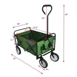 FURNIinspire Wheelbarrows And Lawn Carts Multi-Purpose Outdoor Utility Cart, Folding Garden Wagon For Beach, Camping, Shopping, Green, 37“*20"*45" 8 FURNIinspire Wheelbarrows And Lawn Carts Multi-Purpose Outdoor Utility Cart, Folding Garden Wagon For Beach, Camping, Shopping, Green, 37“*20"*45" -Home Haven Furniture Store GUEST 21a9fec3 a5ec 4382 8252 06e5ac46fe46