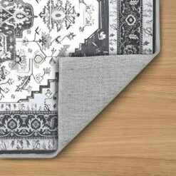FURNIinspire Floor Mats Home 3 Piece Kitchen Rug Machine Washable Floor Mat For Living Room, Vintage Carpet, Non Slip, White, 60"*20" -Home Haven Furniture Store GUEST 232a022f 2b82 4682 b903 61b3d982070d