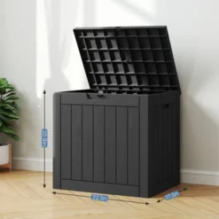 FURNIinspire Deck Boxes, Portable Storage Box With Waterproof Function For Patio Furniture, Garden Tools, All Weather Use, Black, 22"*17.1"*20.9" -Home Haven Furniture Store GUEST 24784cd2 2acc 4847 a396 b0192a29fbd8