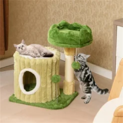 FURNIinspire Pet Tower Indoor Cat Tree Cat Tower Cozy Cat Apartment, Cat Condo With Sisal Grab Post, Shake Ball, Multicolored, 16.5"*12"*21.5" -Home Haven Furniture Store GUEST 2484b964 1f8e 447c 9b04 c22b3d9ab61c