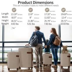 FURNIinspire Bag And Luggage Sets 4 Piece Luggage Set, Carry On Luggage Suitcase With 4 Packing Cubes, Travel Luggage, Beige, 16.69"*12.4"*29.72" 10 FURNIinspire Bag And Luggage Sets 4 Piece Luggage Set, Carry On Luggage Suitcase With 4 Packing Cubes, Travel Luggage, Beige, 16.69"*12.4"*29.72" -Home Haven Furniture Store GUEST 24d5a56e e75f 494f b739 028455c759fe