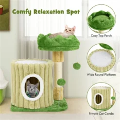 FURNIinspire Pet Tower Indoor Cat Tree Cat Tower Cozy Cat Apartment, Cat Condo With Sisal Grab Post, Shake Ball, Multicolored, 16.5"*12"*21.5" -Home Haven Furniture Store GUEST 25ca480f 1194 4647 aca0 87a5c66c5f4e