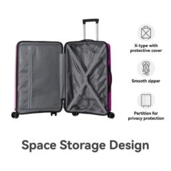 FURNIinspire Bag And Luggage Sets 3 Piece Travel Luggage With Rolling Wheels, Lightweight Hard Shell Suitcase Set, Pink, 20.08"*11.81"*30.12" -Home Haven Furniture Store GUEST 27dea9b8 c0d6 4ced be13 5e9c5ca74ea8