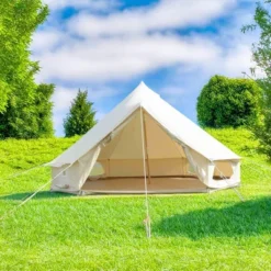 FURNIinspire Camping Tents Canvas Tent Bell Tent, Versatile Yurt Tent For Family Camping, Outdoor Hunting, Party, White, 132.68"*204.72"*107.09" -Home Haven Furniture Store GUEST 27e77165 12c1 42f3 9a30 78daf9fe88f1