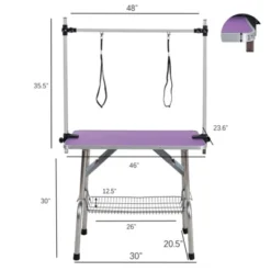 FURNIinspire Pet Grooming Tools Foldable Pet Grooming Table For Pet Large Dogs And Cats With Adjustable, Bathing Station, Purple, 48"*23.6"*65.5" 10 FURNIinspire Pet Grooming Tools Foldable Pet Grooming Table For Pet Large Dogs And Cats With Adjustable, Bathing Station, Purple, 48"*23.6"*65.5" -Home Haven Furniture Store GUEST 28134281 deee 475e ae2e 84f2e114bf80