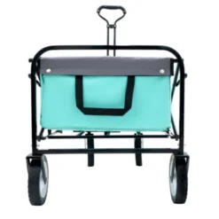 FURNIinspire Outdoor Serving Carts 360lbs Foldable Wagon Cart Beach Wagon Utility Cart Wagon Grocery Cart For Fishing, Blue, 35.04"*21.65"*38.98" -Home Haven Furniture Store GUEST 29eebebd 9cad 44c2 b3b8 b15b941dde83