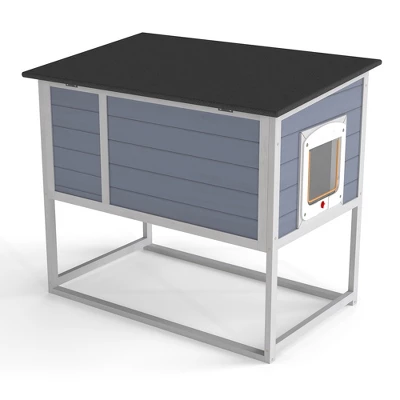 FURNIinspire Pet Crates And Houses High-Leg Cat House Easy Assembly, Cleaning And Stylish Design For Outdoor Use, Grey, 35.40"*21.60"*32.30" 3 FURNIinspire Pet Crates And Houses High-Leg Cat House Easy Assembly, Cleaning And Stylish Design For Outdoor Use, Grey, 35.40"*21.60"*32.30"