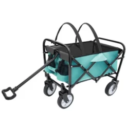 FURNIinspire Outdoor Serving Carts Foldable Wagon Cart Beach Wagon Utility Wagon Grocery Cart 3pcs Plastic Liner Cover, Blue, 25.98"*17.32"*37.4" -Home Haven Furniture Store GUEST 2bfe2729 95ab 4adb 93dd c74435ae0655