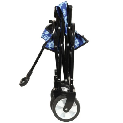 FURNIinspire Outdoor Serving Carts Colorful Collapsible Foldable Wagon Cart Beach Wagon Utility Wagon Grocery Cart 225lbs, Blue, 35.04"*22.44"*38.58" 6 FURNIinspire Outdoor Serving Carts Colorful Collapsible Foldable Wagon Cart Beach Wagon Utility Wagon Grocery Cart 225lbs, Blue, 35.04"*22.44"*38.58" - Image 4