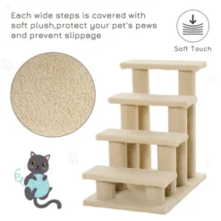 FURNIinspire 25" 4-Step Multi-Level Carpeted Cat Scratching Post Pet Stairs,25"*17"*23.5" -Home Haven Furniture Store GUEST 2e0beda5 ee9b 4503 8c46 930510a936cf