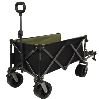 FURNIinspire Outdoor Serving Carts Collapsible Folding Wagon 400L Extra Collapsible Wagon With Tailgate Beach Wagon Cart, Black, 49.02"*22.05"*35.04" 3 FURNIinspire Outdoor Serving Carts Collapsible Folding Wagon 400L Extra Collapsible Wagon With Tailgate Beach Wagon Cart, Black, 49.02"*22.05"*35.04"