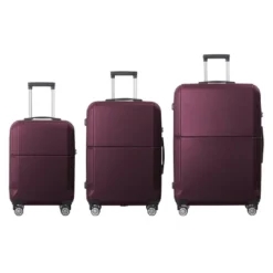 FURNIinspire Bag And Luggage Sets 3 Piece Rolling Luggage, Travel Hard Suitcase With Wheels, Stylish Suitcase Set, Purple, 21.06"*11.81"*30.31" -Home Haven Furniture Store GUEST 2f955d84 03a2 4b74 87e0 9cf0618655f8