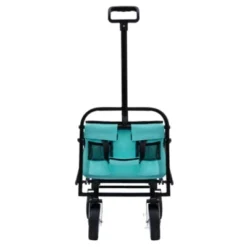 FURNIinspire Outdoor Serving Carts Utility Park Garden Cart Tool Customized Color Folding Camping Trolley Outdoor Beach, Blue, 25.98"*17.32"*37.4" -Home Haven Furniture Store GUEST 3624fb35 e0c2 49cf 86c3 b4de03d0ef12