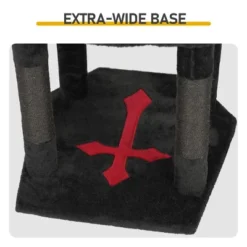 FURNIinspire Pet Tower 50 Inch Gothic Corner Cat Tree Cat Tower Stand With Perch, Scratching Post, Extra Wide Base, Black, 23.4"*23.01"*50" -Home Haven Furniture Store GUEST 3785ccc0 96a5 46db b59a 2e4a3606cbb8