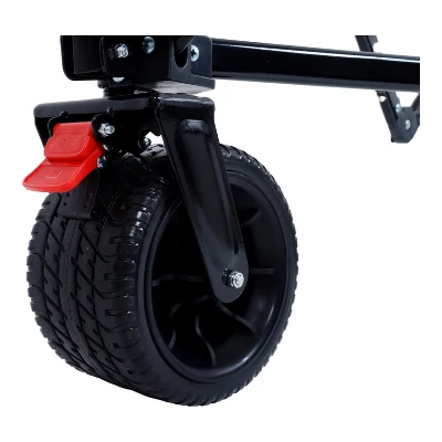 FURNIinspire Wheelbarrows And Lawn Carts Yard Cart Garden Cart, Collapsible Folding Wagon For Camping, Beach, Black, 46.85"*22.05"*41.34" 6 FURNIinspire Wheelbarrows And Lawn Carts Yard Cart Garden Cart, Collapsible Folding Wagon For Camping, Beach, Black, 46.85"*22.05"*41.34" - Image 4