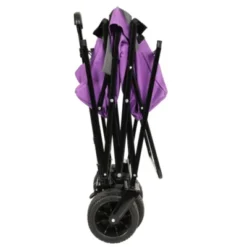 FURNIinspire Outdoor Serving Carts 480Lbs Collapsible Wagon With Canopy Lightweight Foldable Wagon With Mosquito Net, Purple, 45.28"*22.83"*38.78" -Home Haven Furniture Store GUEST 3a3c9558 8a7b 4595 9813 f790295501d3
