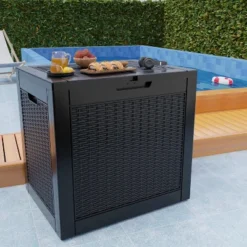FURNIinspire Deck Boxes 2pcs 30 Gallon Deck Box, Outdoor Storage Boxes, Wicker Storage Deck Box For Patio Furniture, Garden Tools, Black, 21“*22”*17“ -Home Haven Furniture Store GUEST 3b5857e1 22f2 4689 ab3e 32e395f5afa7