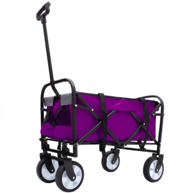 FURNIinspire Outdoor Serving Carts Rolling Cart Wagon Carts Foldable Utility Cart, Beach Cart For Picnic Outdoors, Purple, 25.98"*17.32"*37.4" 7 FURNIinspire Outdoor Serving Carts Rolling Cart Wagon Carts Foldable Utility Cart, Beach Cart For Picnic Outdoors, Purple, 25.98"*17.32"*37.4" - Image 5