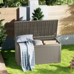 FURNIinspire Deck Boxes, Waterproof Outdoor Storage Box With Handle For Patio Furniture, Garden Tools, All Weather Use, Brown, 67.72"*32.2"*33.66" -Home Haven Furniture Store GUEST 3b9deab9 0e26 49eb 8068 341cbea5d4aa